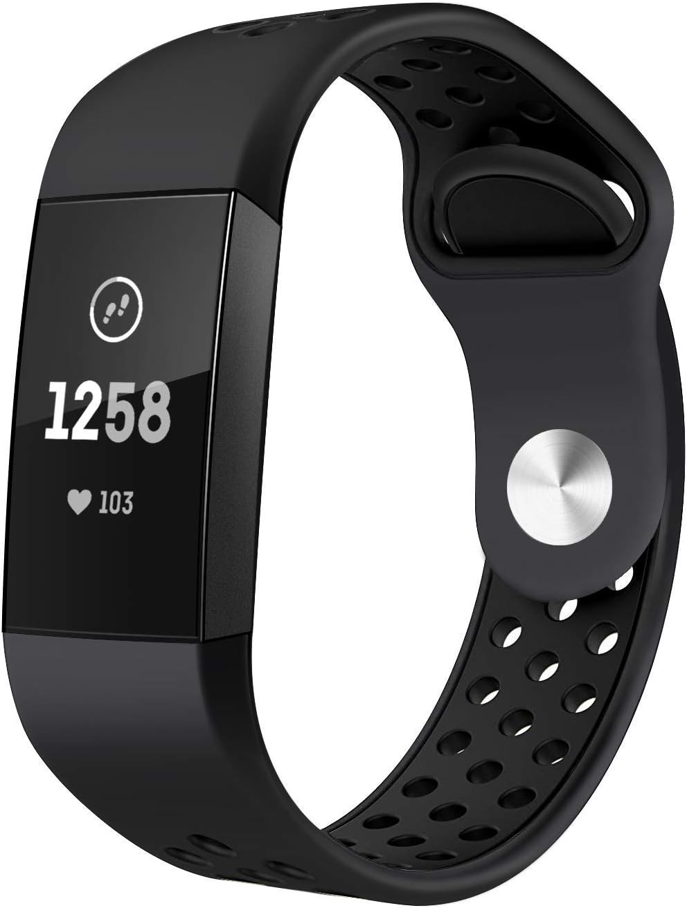 TSAAGAN Compatible Fitbit Charge 3 Bands, Slim Thin Replacement Narrow Silicone Sport Accessory Strap Wristband Compatible for Fitbit Charge 3/ Charge 3 SE Fitness Tracker
