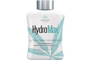 HEMPZ Hydromax Maximizer - Herbal Moisturizing Self Tanning Lotion for Tanning Beds, Beach, Sun 13.5 Fl OZ