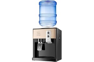 SPPRVINE Top Loading Water Cooler Dispenser, Water Dispenser for 1 to 5 Gallon Bottle, 3 Temperature Settings（46-59℉）,Hot & Cold Water Cooler Dispenser for Home Office Coffee Tea Bar Dormitory