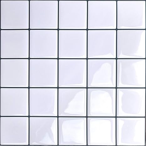 Amazon Yoillione タイルシール 防水 4枚セット 耐熱 キッチン おしゃれ 剥がせる タイル 壁紙シール 賃貸 雰囲気転換 Diy ウォールステッカー 北欧 トイレ 洗面所 リメイクシート ブラックホワイト 壁紙