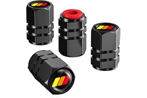 ANNLOYSKY 4PCS Tire Valve Stem Caps to Toyota TRD Camry RAV4 Corolla Auto Accessories, Aluminum Tire Valve Cap Set, Corrosion Resistant, Universal Stem Covers for Cars Trucks Motorcycles SUVs Bikes