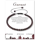 Crystal Bracelet for Women 4mm Adjustable Braided Natural Stone Bracelets Handmade Beaded Bracelets Gemstone Bracelet Healing Crystal Bracelet Crystal Jewelry for Women