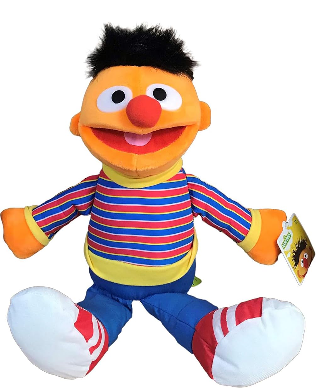 Sesame Street - Plush Ernie (orange) 11"/28cm sitting and 15"/40cm standing - Quality super soft