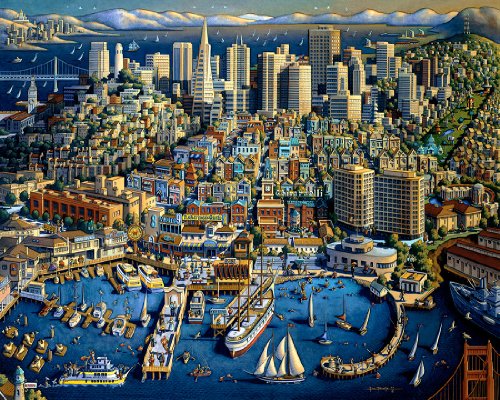Jigsaw Puzzle - San Francisco 1000 Pc By Dowdle Folk Art