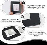 Fuitke Light Switch Covers Matt Black 3.38 Inch Acrylic 2 Pack view 3