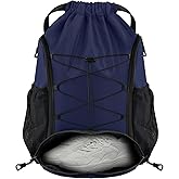 BROTOU Soccer Bags, Football Backpack, Volleyball Bag, Drawstring Soccer Backpack with Ball and Shoe Compartment