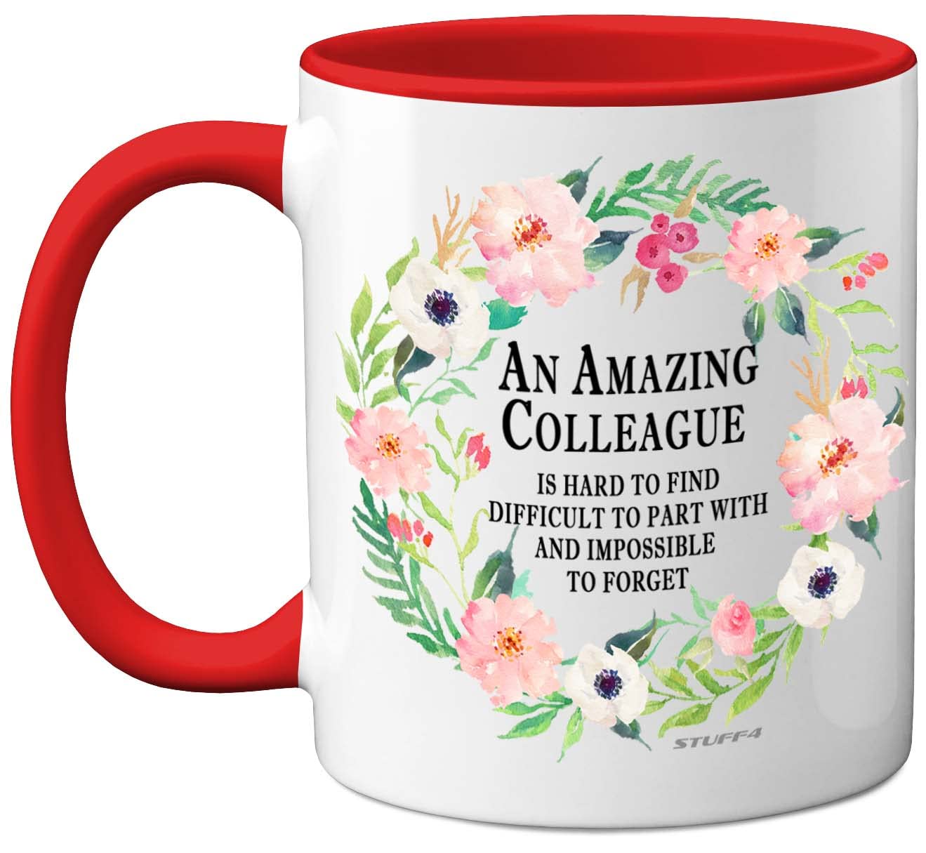 Stuff4 Retirement Gifts for Women, Leaving Gifts for Colleagues Women, Retirement Gift Ideas Men or Sorry Your Leaving Gifts, 11oz Ceramic Dishwasher Safe Red Mugs