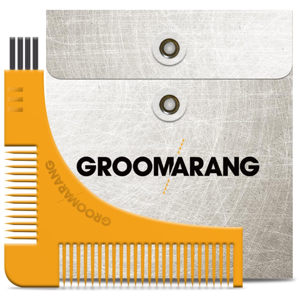 New Groomarang Beard Styling and Shaping Template Comb Tool Perfect Lines & Symmetry Shape Face Neck Line Fast And Easily.