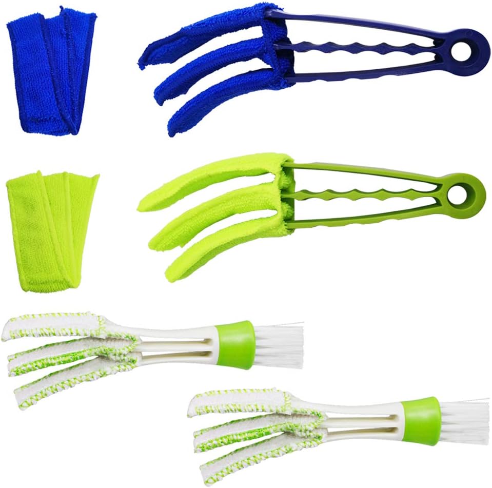 4 Pack Window Blind Cleaners,YuCool 2 Pack Duster Brush with 2