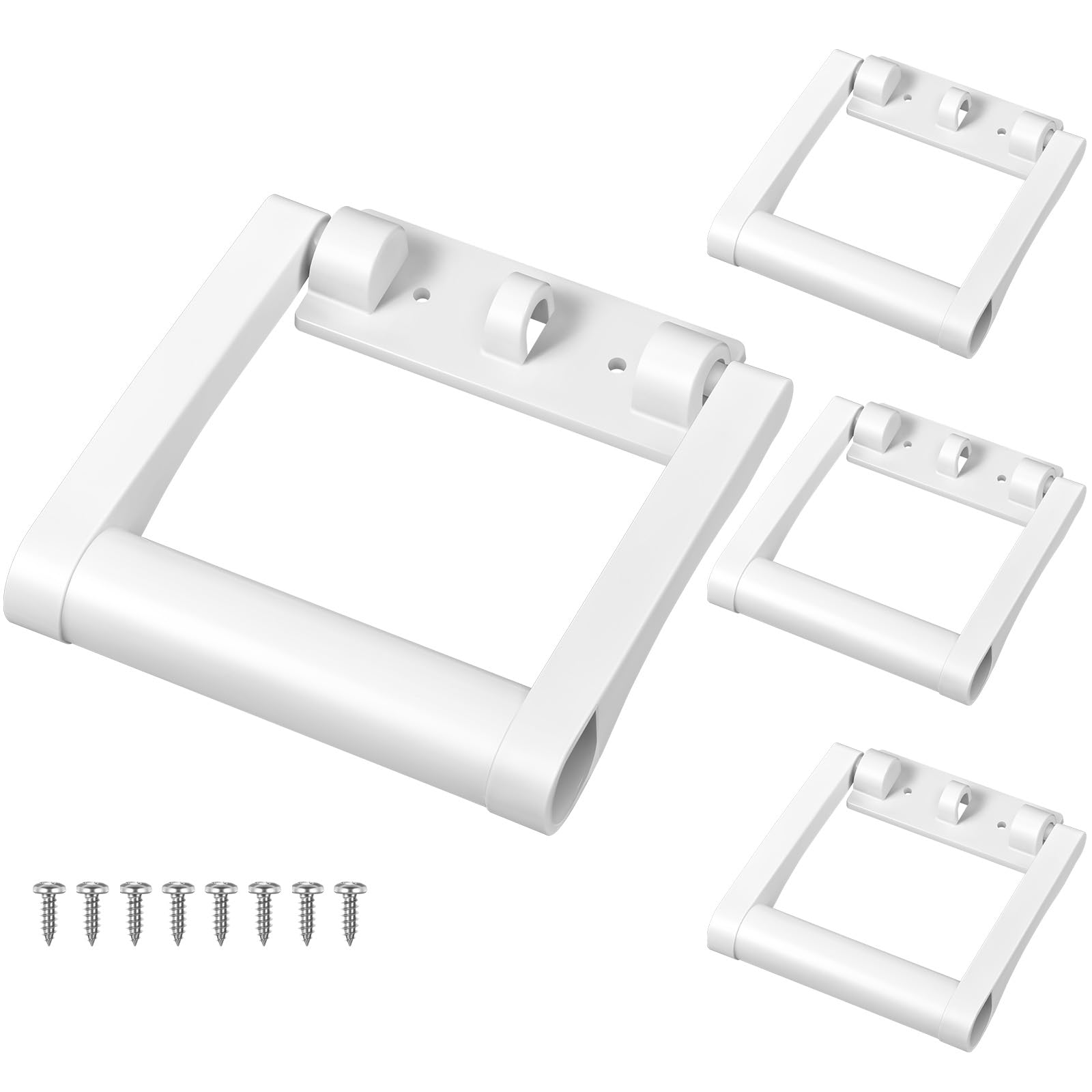 Photo 1 of Wonderjune 4 Pcs White Cooler Replacement Handles Parts Compatible with Igloo 21023 for 25-72 qt Coolers Plastic Cooler Accessories Kits