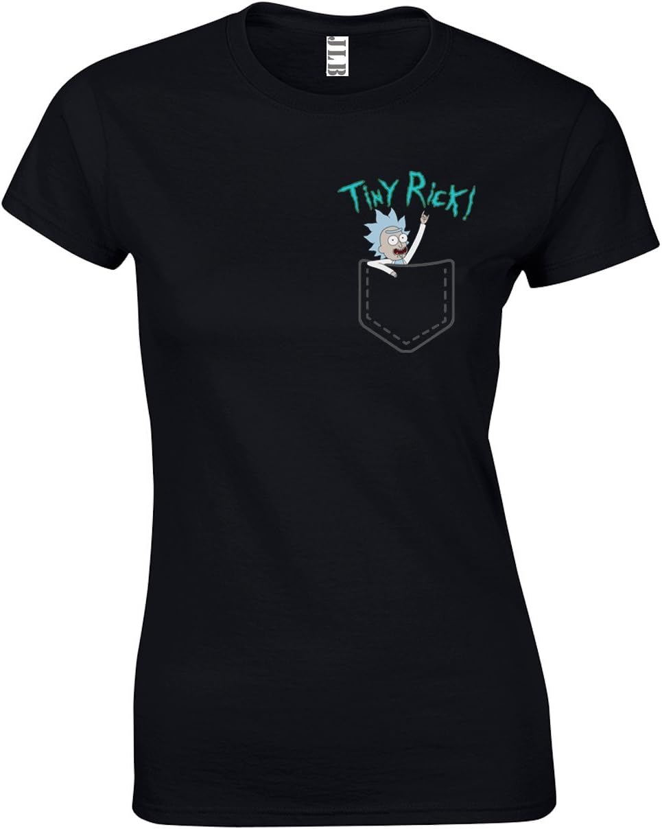 JLB Print Tiny Rick US Comedy Animation Inspired Premium Quality Fitted T-Shirt Top for Women and Teens