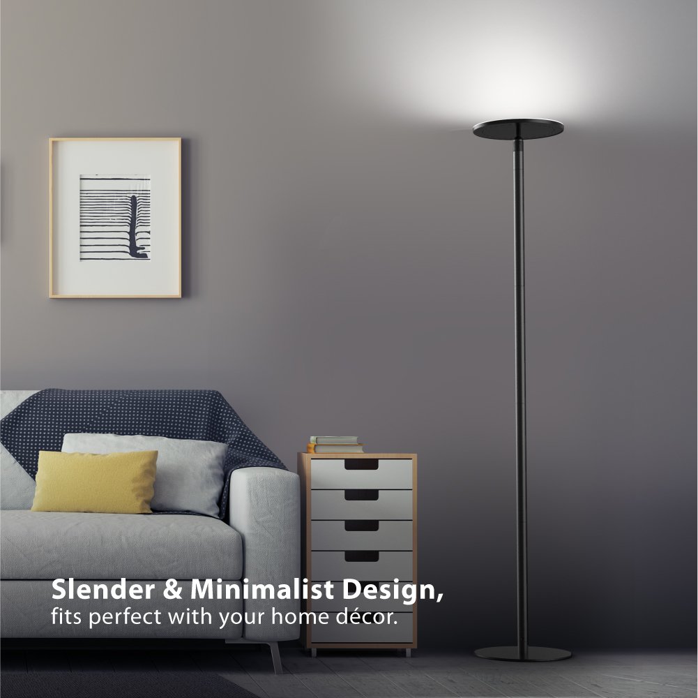 TROND LED Torchiere Floor Lamp Dimmable (30W, 5500K Natural Daylight