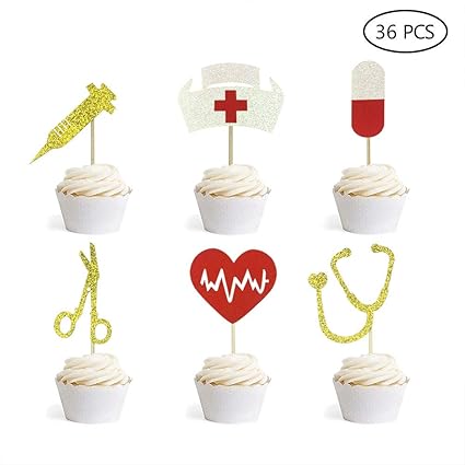 Nursing Cupcake Toppers Nurse Graduation Cupcake Toppers Medical