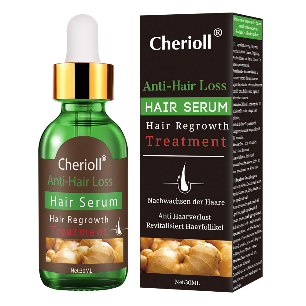 Hair Growth Oil Serum, Hair Serum, Anti Hair Loss Essence, Fast Hair Growth, Ginger Hair Growth Oil, Anti Hair Loss, Natural Herbal Essence Anti Hair Loss Hair Serum, 30 ml