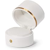 Oirlv White Ring Box with Versatile Jewelry Insert,Great for Gifting | A Multi-Purpose Insert Offers Flexible Presentation for Rings,Stud Earrings and Necklaces,Perfect for Wedding and Proposal