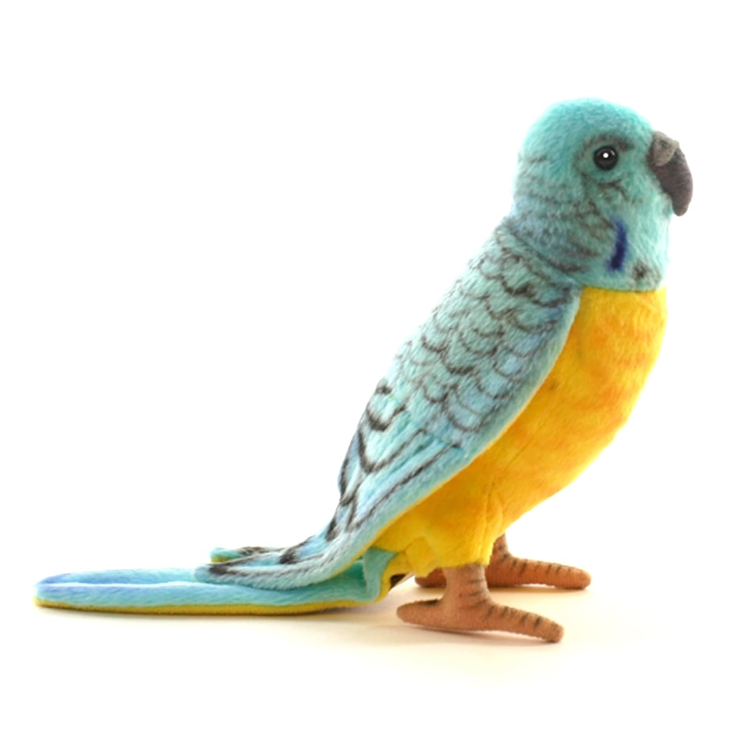 Hansa Plush Soft Toy Blue Budgie/Budgerigar by 13cm. 4653 Amazon.co.uk