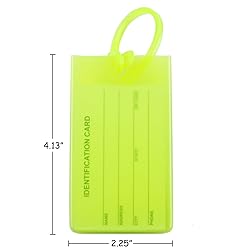 2 Packs Colorful Flexible Travel Luggage Tags for