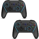 NBCP X8 Bluetooth Wireless Pro Controller Dual Pack, Bluetooth Gamepad for Nintendo Switch/OLED/Lite/Switch 2, PC, Android, iOS - Hall Effect Joystick No Drift, Dual Vibration, Turbo, 2 Back Macro