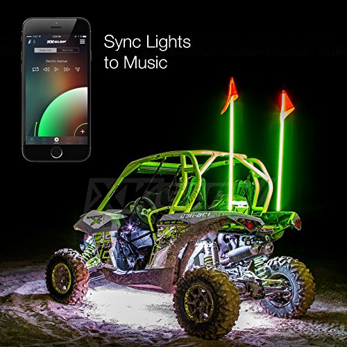 XKchrome App Control Advanced 216 LED Accent Light Kit for Offroad UTV ATV Can-Am Polaris Razr Yamaha