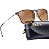 CARFIA Vintage Polarized Sunglasses for Men Women Lightweight Durable Design with UV Protection CA5200