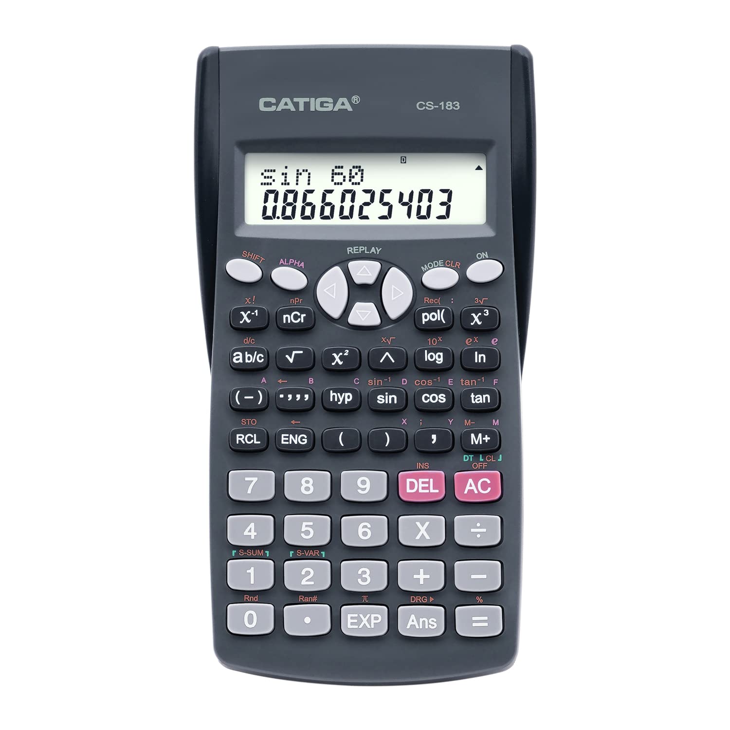 Scientific Calculator 2 Line - for Math (Algebra and Trigonometry), Science, Statistics, Engineering, Physics, Business Class, Over 200 Functions, with Memory and Replay Function