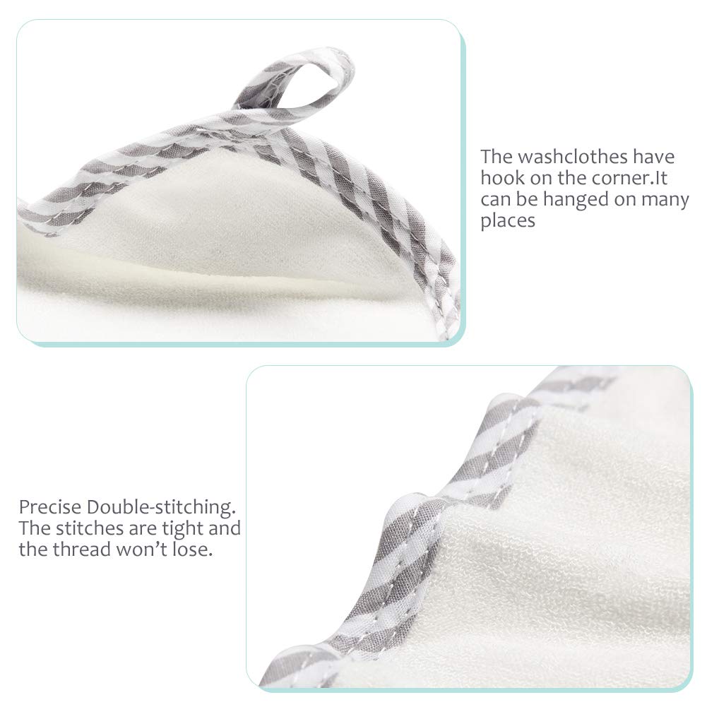 bamboo baby washcloths hypoallergenic 2 layer ultra soft absorbent bamboo towel