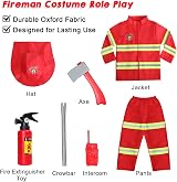 LOYO Kids Firefighter Costume Role Play Set 3-6 Years Fireman Outfit view 2