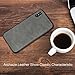 iPhone X Case/iPhone 10 Case Salawat Slim Shock Proof Phone Cover Lightweight Premium PU Leather TPU Bumper PC Protection for iPhone X iPhone 10 5.8inch(Gray)