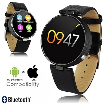 Indigi® Nueva 2017 Premier redondo piel Smartwatch ...