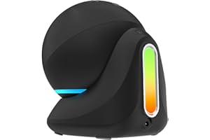 Fanxoo ED5 10000mAh Alexa Battery Base Music Atmosphere Light,The DC Expansion Socket Provides Mobile Power for Echo Dot 5th Generation,Built in Music Atmosphere Light,(Black)(Not Included Alexa)