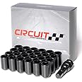 Circuit Performance Tuner Key Acorn Lug Nuts Black 12x1.25 Forged Steel (24pc + Tool)