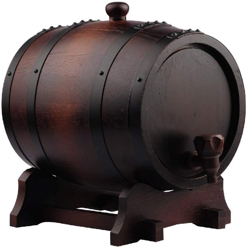 ZCjt 15L Whiskey Barrel Dispenser Oak Aging Barrels Home Whiskey Barrel Decanter for Wine
