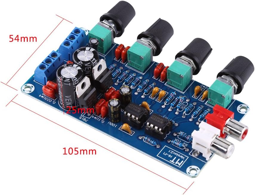 HiFi OP-AMP Tone Adjustment Amplifier NE5532 Preamplifier Volume Tone ...