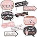 Big Dot of Happiness Funny Bride Squad - Rose Gold Bridal Shower or Bachelorette Party Photo Booth Props Kit - 10 Piece
