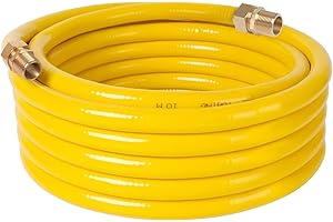 Noliven 40ft 1/2'' Flexible Natural Gas Line, Corrugated Stainless Steel Tubing Pipe Kit, Propane Pipe Conversion Kit with 2 