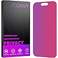 PDDKISS Compatible for iPhone 16 Pro Max Privacy Screen Protector Tempered Glass 6.9 Inch, Pink Gradient Anti Spy Anti Blue Light HD Easy Installation