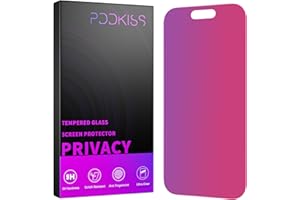 PDDKISS Compatible for iPhone 16 Pro Max Privacy Screen Protector Tempered Glass 6.9 Inch, Pink Gradient Anti Spy Anti Blue Light HD Easy Installation