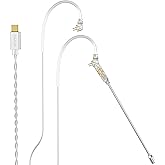 Cubilux USB Type C to 0.78mm 2-Pin IEM Cable with Detachable Boom MIC, 4 FT