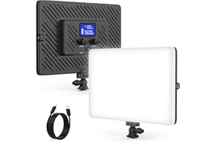 Unicucp LED Video Light Panel, 20W Photography Lighting Portable Camera Soft Light Built-in 4000mAh Battery Type C, 2500K-8500K Photo Led Light for Video Recording Live Streaming Outdoor Indoor