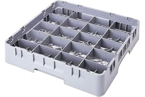 Cambro 20C258151 Camrack Polypropylene Cup Rack with 20 Compartments, Full, Soft Gray