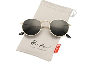 Pro Acme Small Round Metal Polarized Sunglasses for Women Retro Designer Style