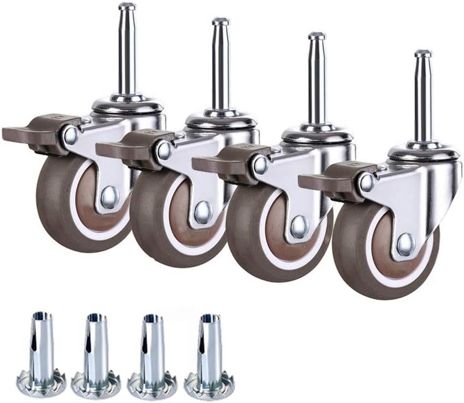 CHLUNZI001 Ruedas de muebles pequeños silenciosas, ruedas giratorias