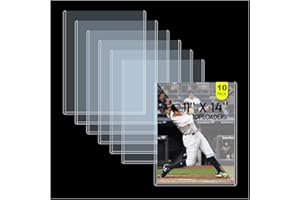 Coolbyl 11x14 Toploaders 10ct - Ultra Durable Card Protectors for Graphic Art, Photos & Poster - Crystal Clear PVC, Archival-Safe, Fit 11x14 Inch Sheets