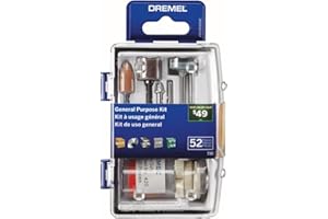 Dremel 730-01 All-Purpose Rotary Tool Accessories Kit - 52 Piece Assorted Set- Includes a Carving Bit, Sanding Drums, Grindin