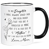 YHRJWN Daughters Gifts from Mom, Christmas Gifts for Daughter, To My Daughter Coffee Mug, Best Gift for Adult Daughters, 11Oz