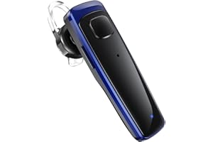 ADADPU Bluetooth Headset - V5.0 Wireless Handsfree Earpiece Built-in Dual Mic Noise Cancelling, 10 Days Standby 16Hrs HD Talktime Ultralight Headset for iPhone Android Samsung Laptop(Blue)