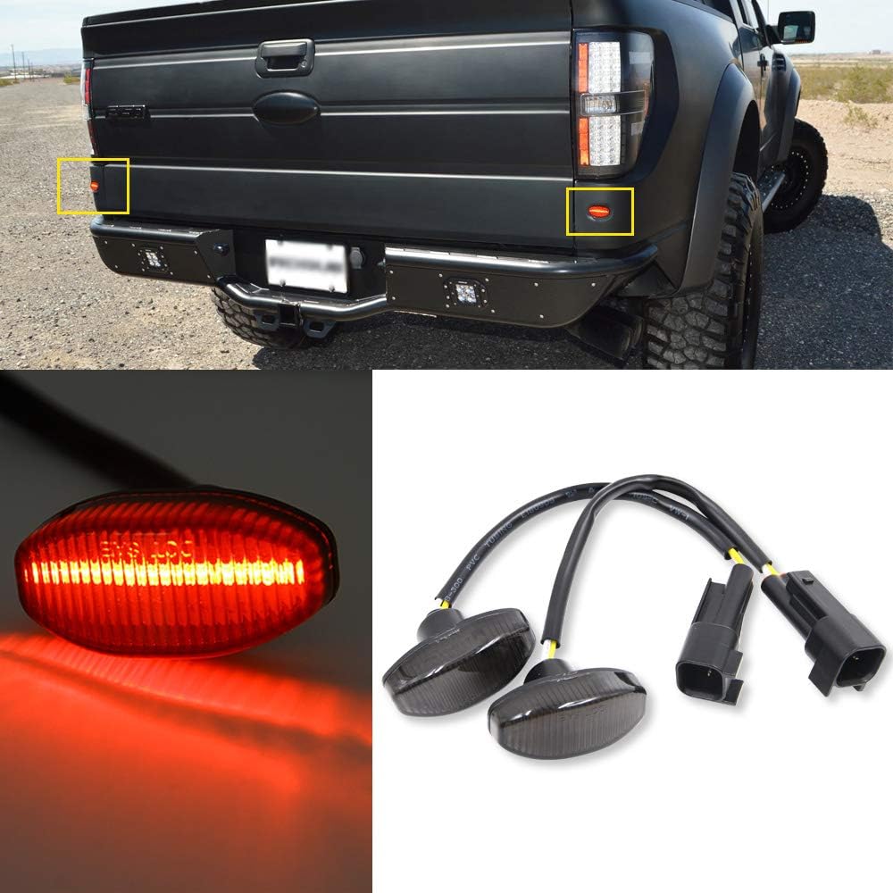 2Pcs LED Side Marker Lights Rear Lamps For 20102014 Ford