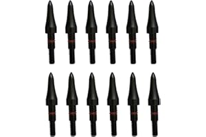 Aklisdlha Archery Field Points 17/64 Inch 9/32 in 19/64 Inch 5/16 in (12 Pack) for Field Target Practice Shooting