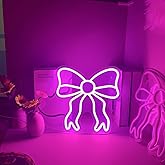 HTDMA pink bow decor,coquette room decor,Gifts for girlfriend,birthday present,pink neon signpink neon sign,girls' dormitory,bedroom,Gifts for students, party，colleagues, and children