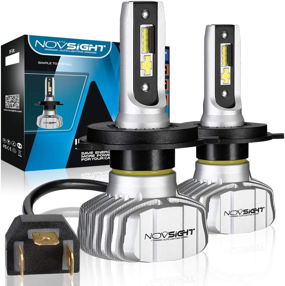 NOVSIGHT H4 9003 LED Headlight Bulbs, 10000LM Head Lamps Car